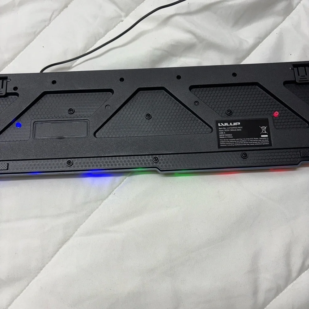 Wired LVLUP Pro Gaming Keyboard with LED Keys LU734PDQ- DC5V 500 mA MAX
